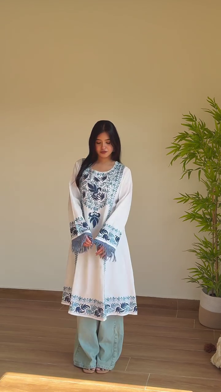 Sophisticated Charm in Black with Floral Embroidery