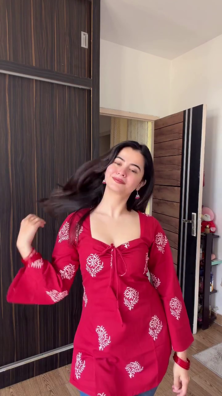 Stylish Red Printed Kurti for Women