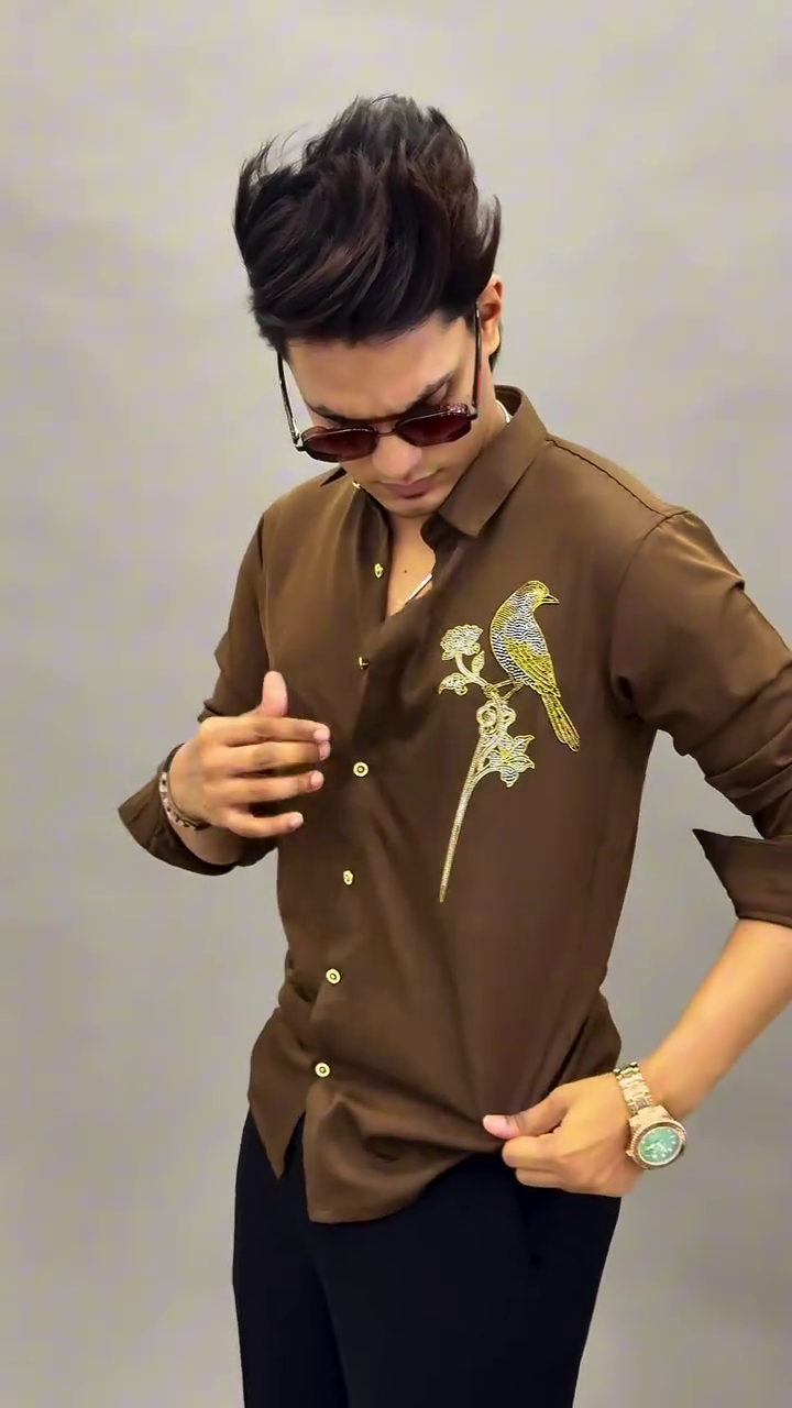 Men’s Beige Designer Shirt