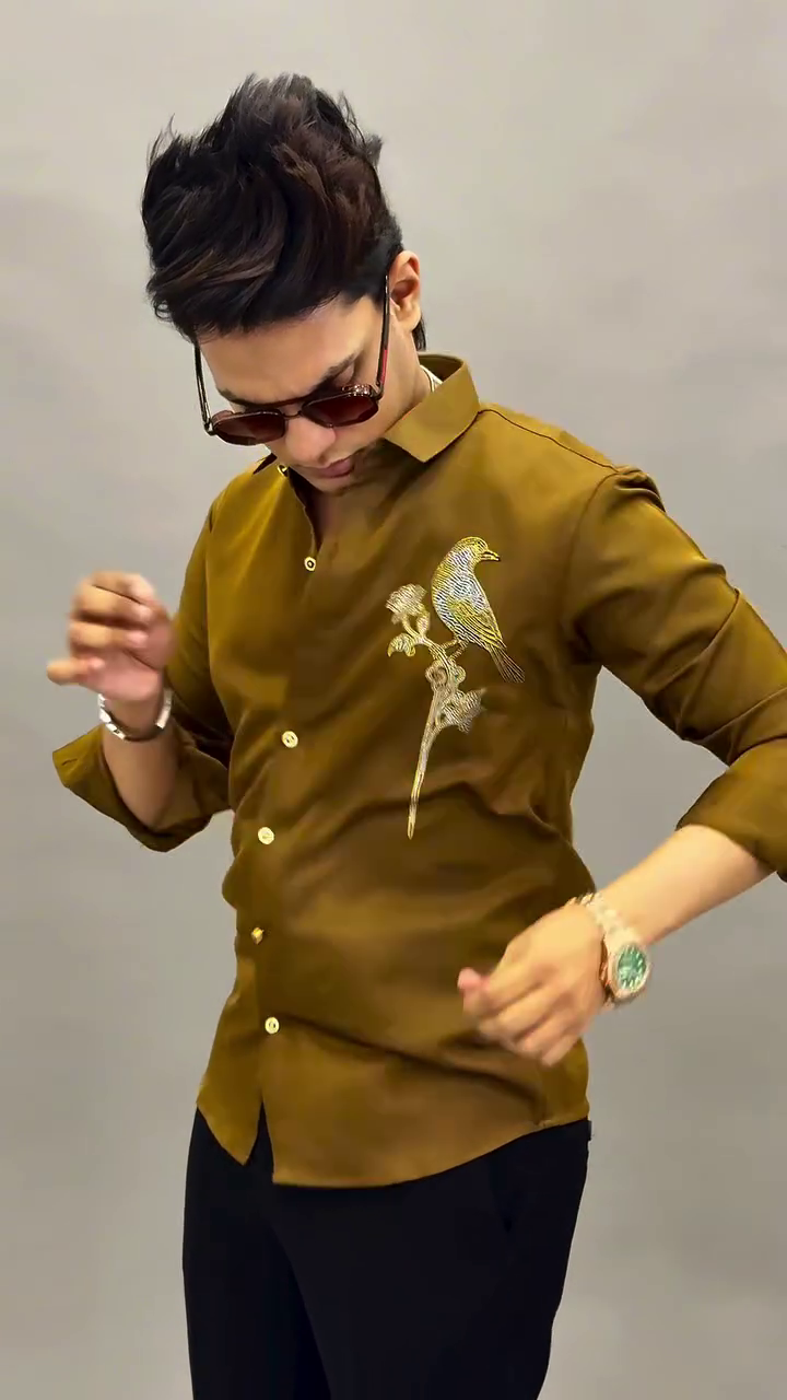 Men’s Beige Designer Shirt