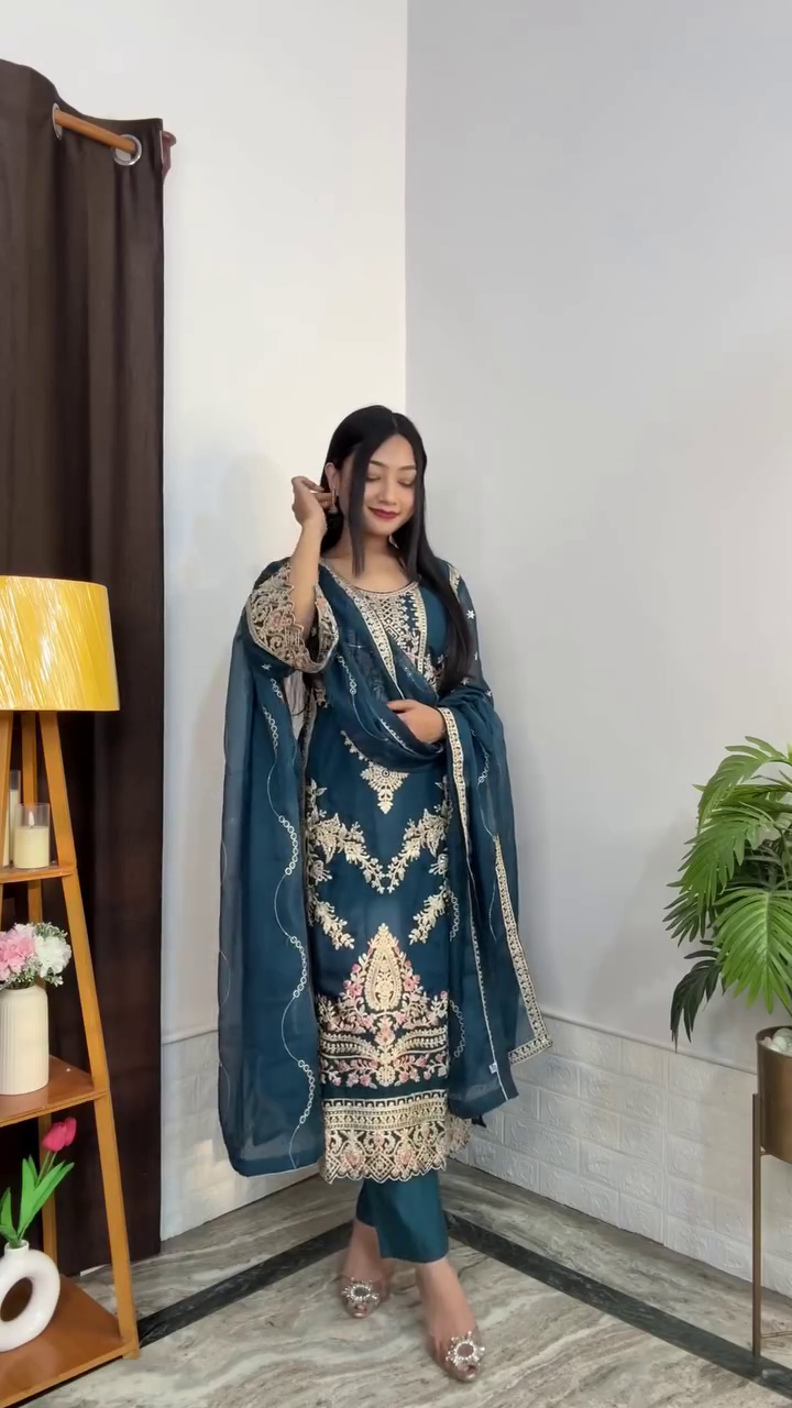 Yellow Floral Salwar Suit