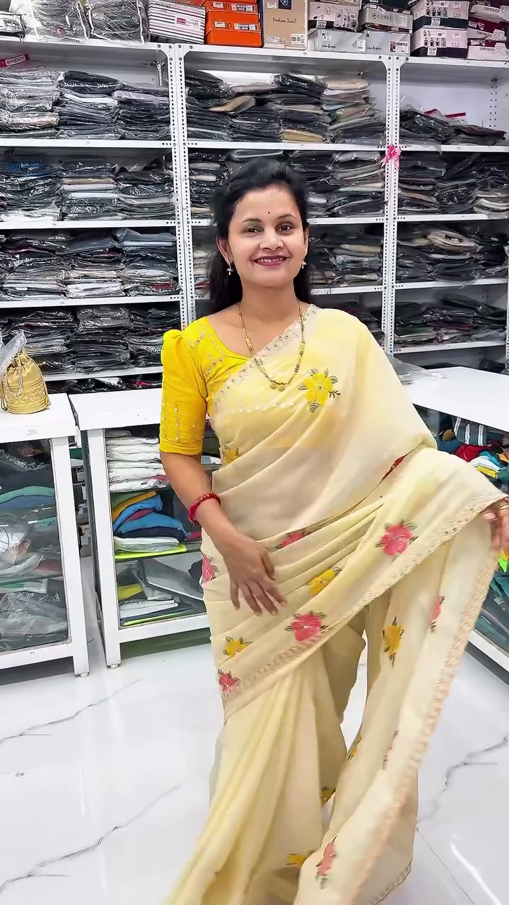 Black Embroidered Saree