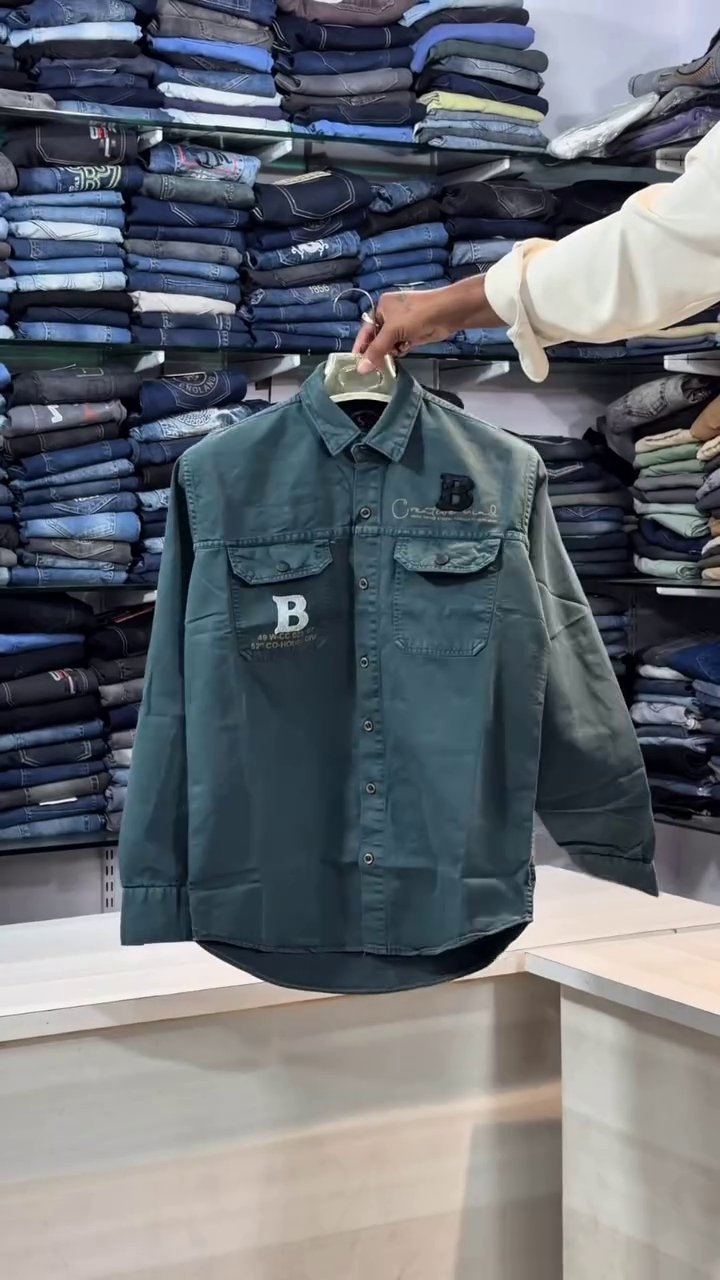 Men’s Light Blue Casual Denim Shirt