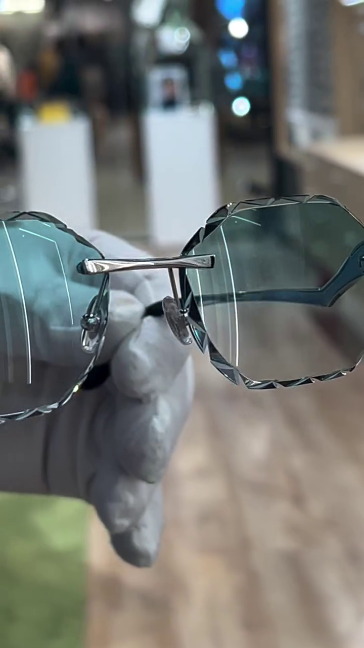 Premium Geometric Crystal Sunglasses